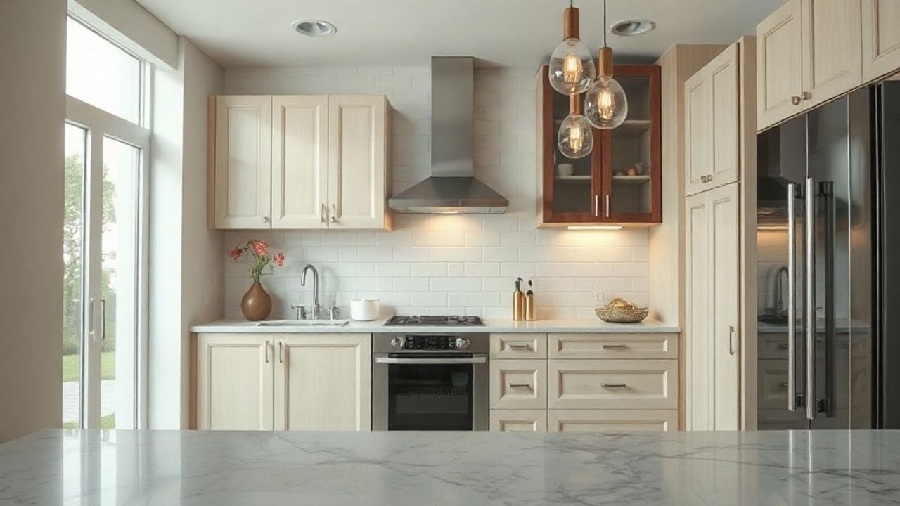kitchen and cabinets