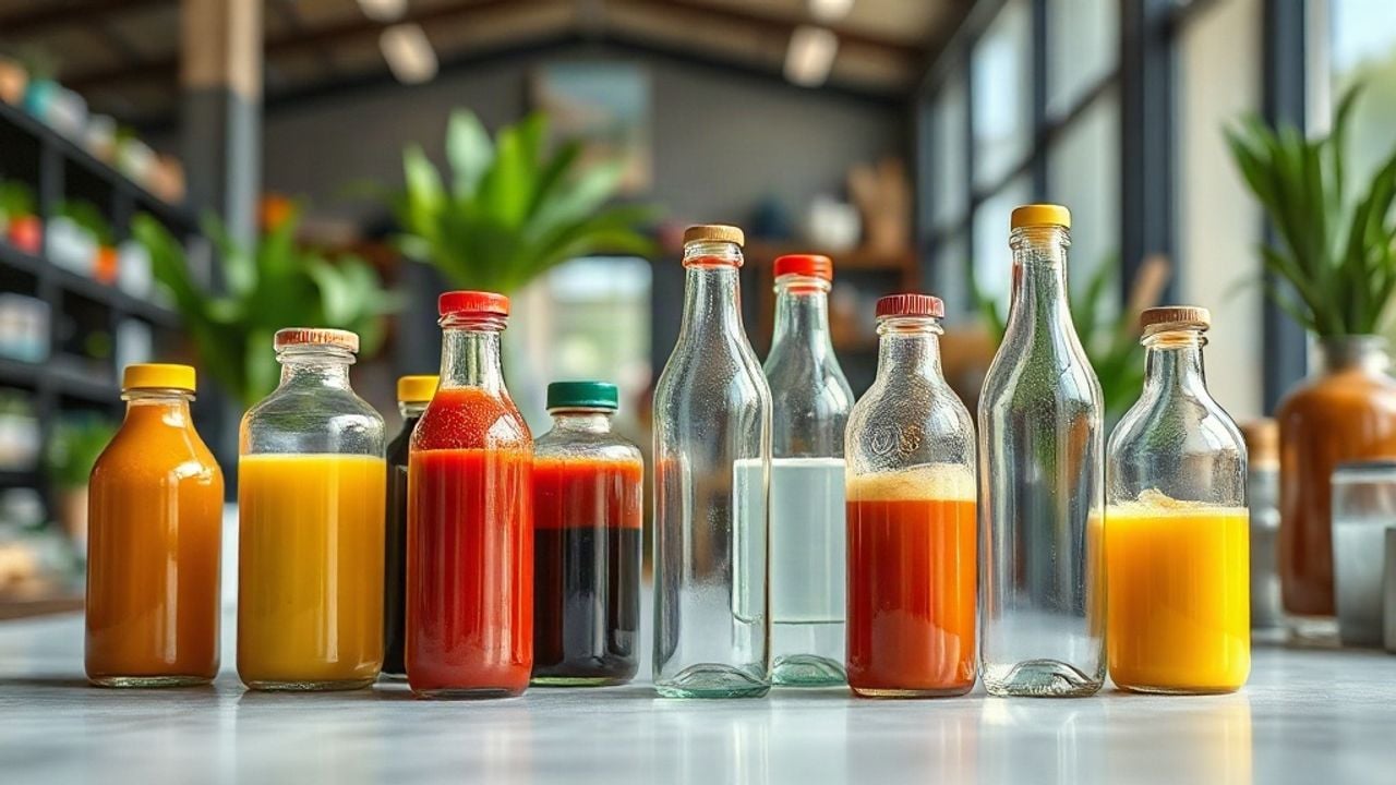 Plastic and glass bottles for sauces, condiments, beverages, and food packaging